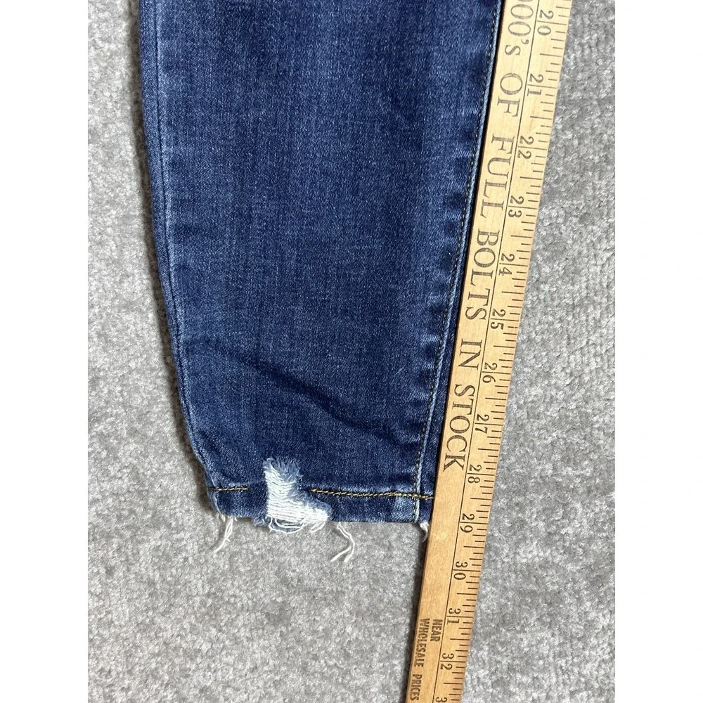 Judy Blue Skinny Fit Jeans Juniors Size 9/29 Blue Distressed Stretch Mid Rise